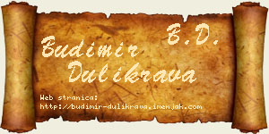 Budimir Dulikrava vizit kartica